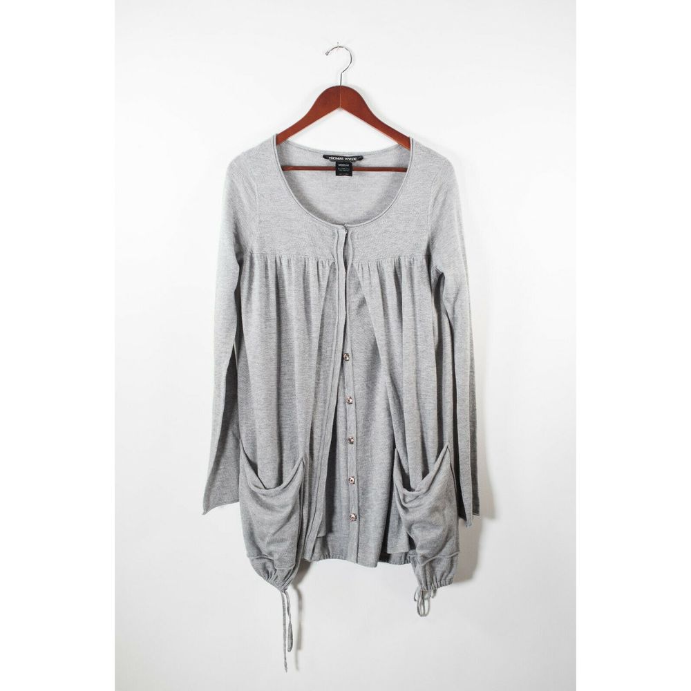 Thomas Wylde Medium Grey Cashmere Knit Cardigan